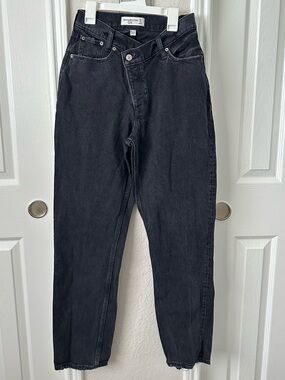 Abercrombie & Fitch Black The Dad High-Rise Jeans Curve Love